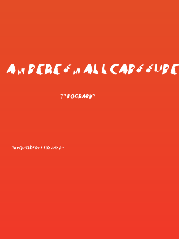 Ampere SmallCaps SuperCondensed Italic Poster