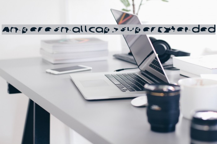 Ampere SmallCaps SuperExtended Font examples