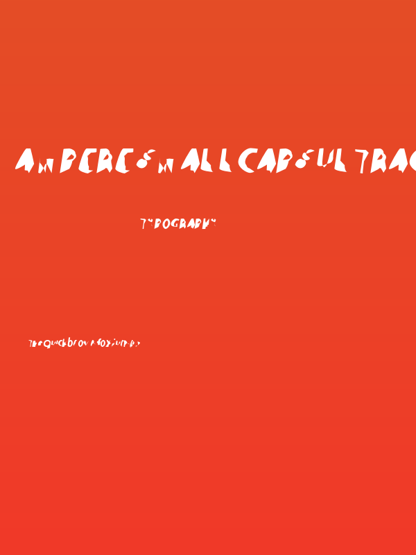 Ampere SmallCaps UltraCondensed Italic Poster