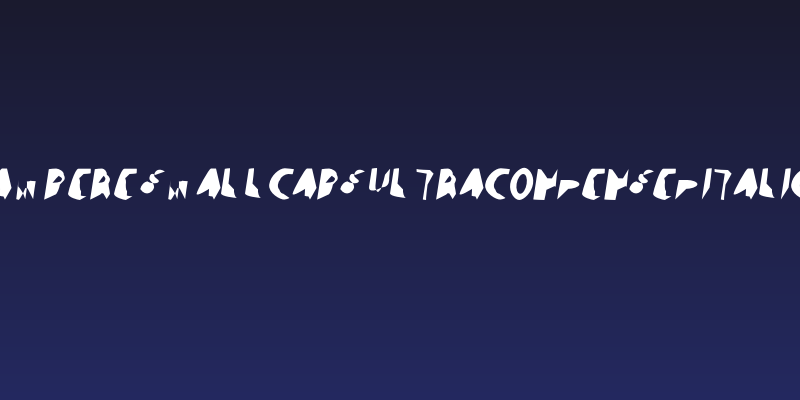 Ampere SmallCaps UltraCondensed Italic Social Header