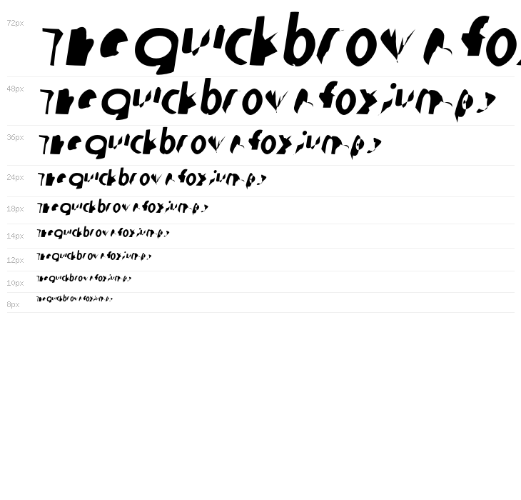 Ampere SmallCaps UltraCondensed Italic Waterfall