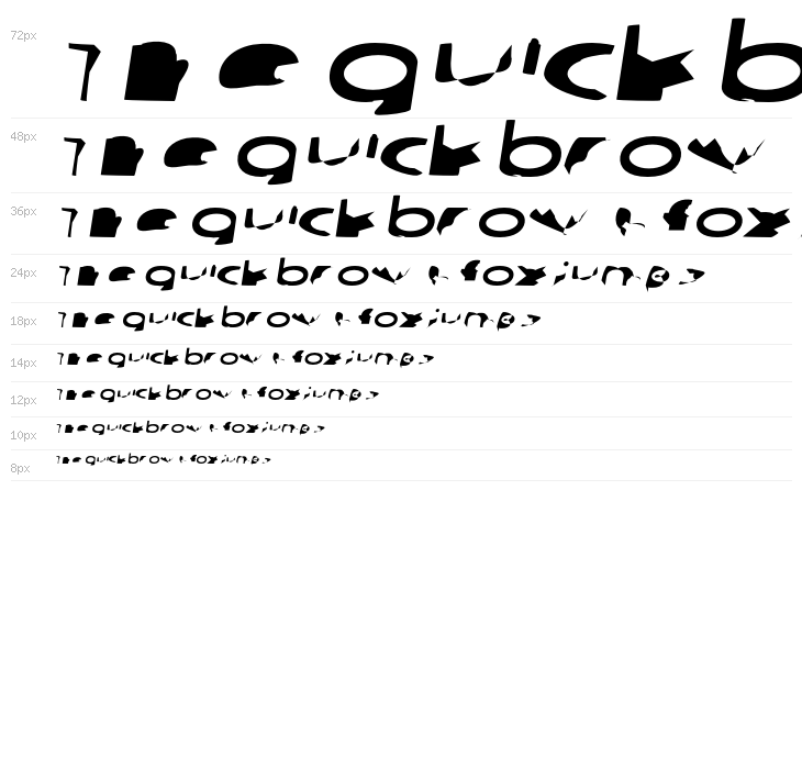 Ampere SmallCaps UltraExtended Italic Waterfall