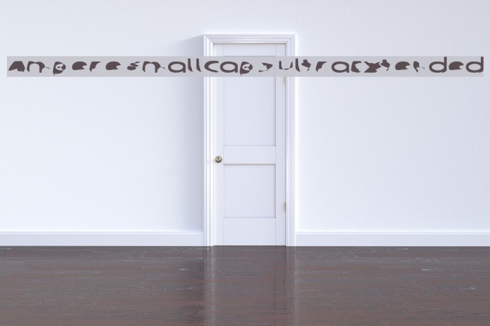 Ampere SmallCaps UltraExtended Font examples
