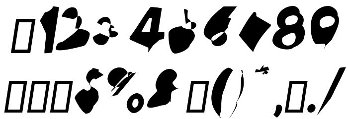 Ampere SuperCondensed Italic Font OTHER CHARS