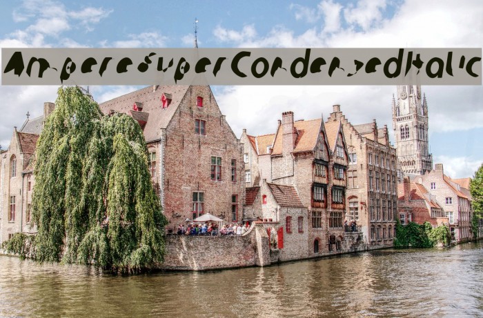 Ampere SuperCondensed Italic Font examples