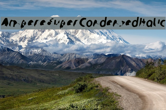 Ampere SuperCondensed Italic Font examples