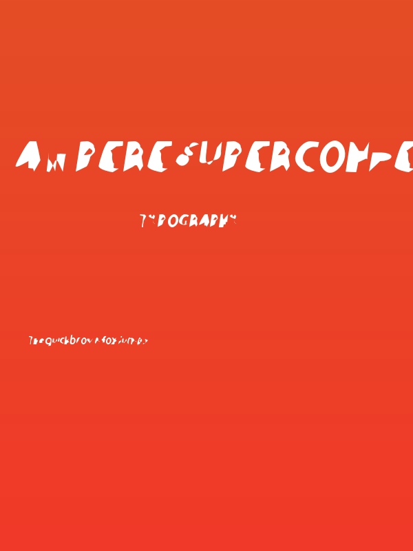 Ampere SuperCondensed Italic Poster