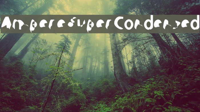 Ampere SuperCondensed Font examples