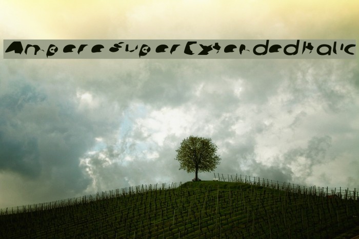 Ampere SuperExtended Italic Font examples