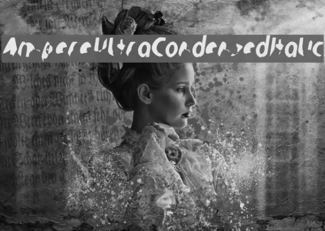 Ampere UltraCondensed Italic Font examples