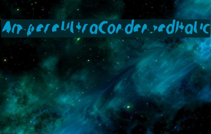 Ampere UltraCondensed Italic Example 3