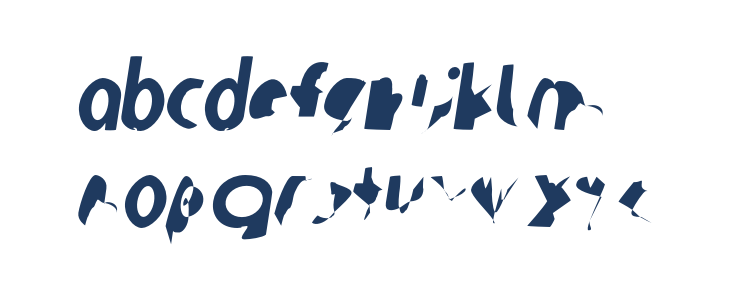 Ampere UltraCondensed Italic Lowercase