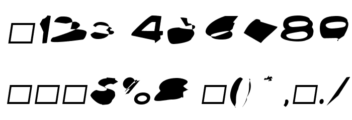 Ampere UltraExtended Italic Font OTHER CHARS
