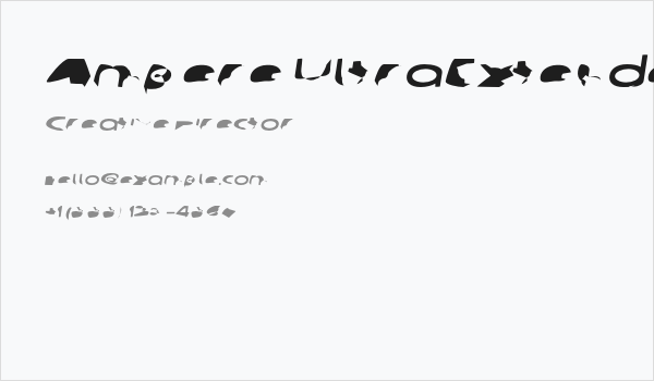Ampere UltraExtended Italic Business Card