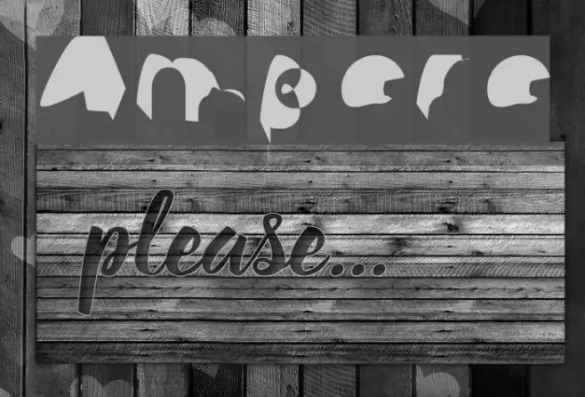 Ampere Font examples