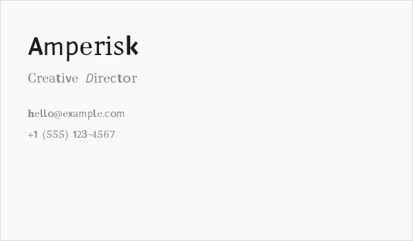 Amperisk Business Card