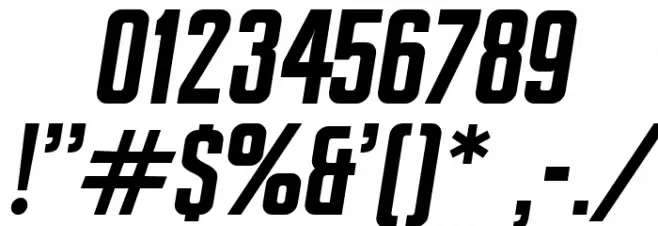 Ampero Bold Italic Font OTHER CHARS