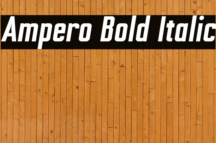 Ampero Bold Italic Example 3
