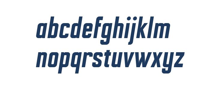 Ampero Bold Italic Lowercase