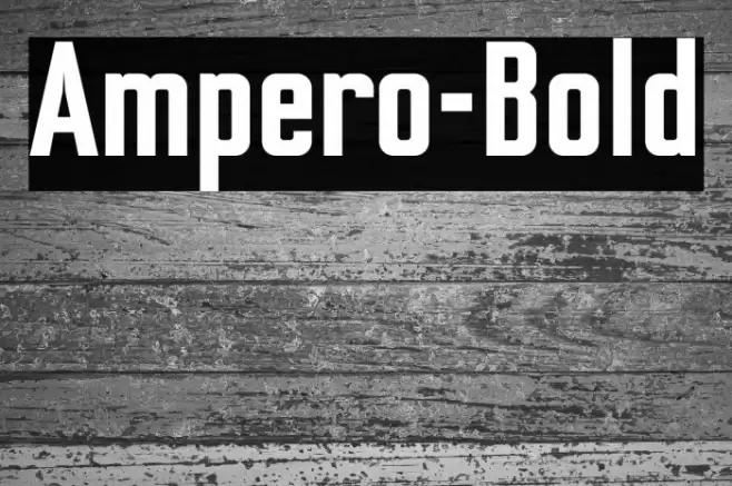 Ampero-Bold Font examples
