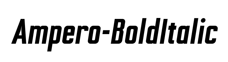Ampero-BoldItalic Font - FFonts.net