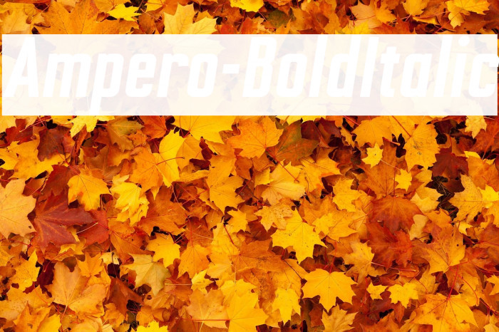 Ampero-BoldItalic Example 2