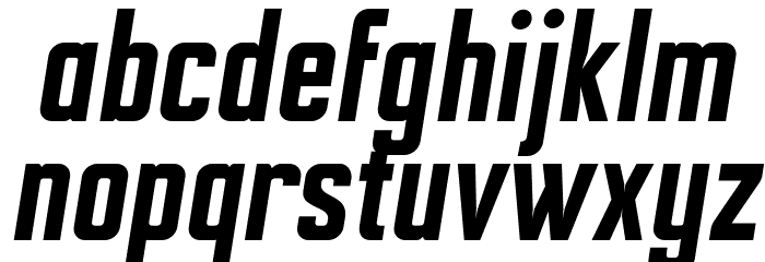 Ampero-BoldItalic Font LOWERCASE
