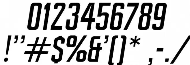 Ampero Italic Font OTHER CHARS