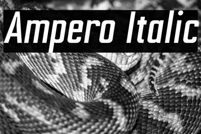 Ampero Italic Font examples