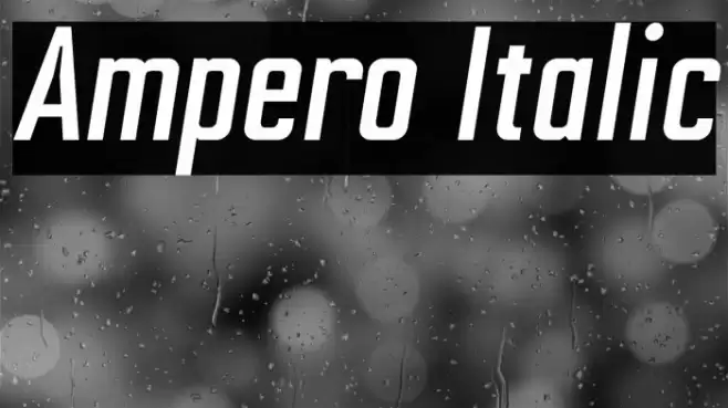 Ampero Italic Font examples