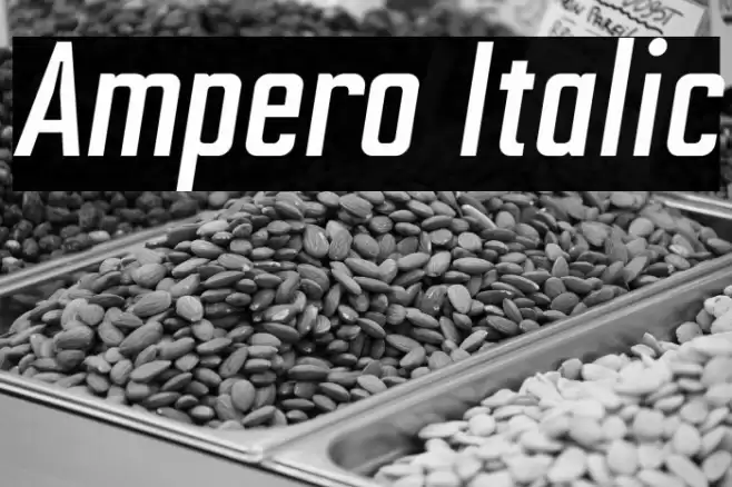 Ampero Italic Font examples