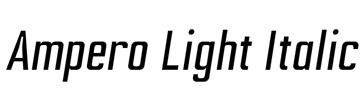 Ampero Light Italic  नि: शुल्क फ़ॉन्ट्स डाउनलोड