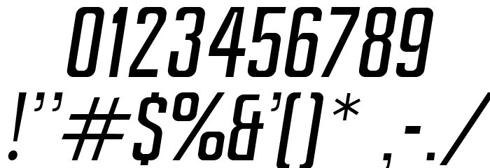 Ampero Light Italic Font OTHER CHARS