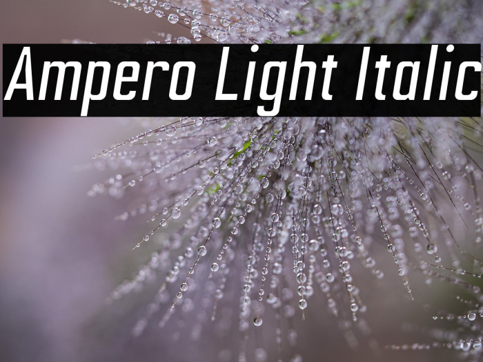 Ampero Light Italic Example 1