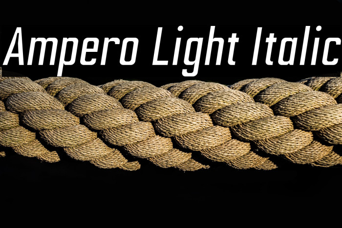 Ampero Light Italic Example 2