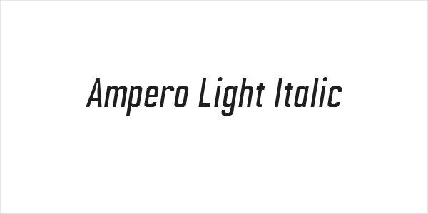 Ampero Light Italic Logo