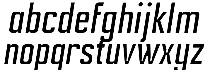 Ampero-LightItalic Font LOWERCASE
