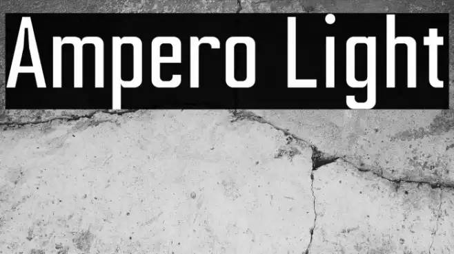 Ampero Light Font examples
