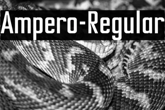 Ampero-Regular Font examples
