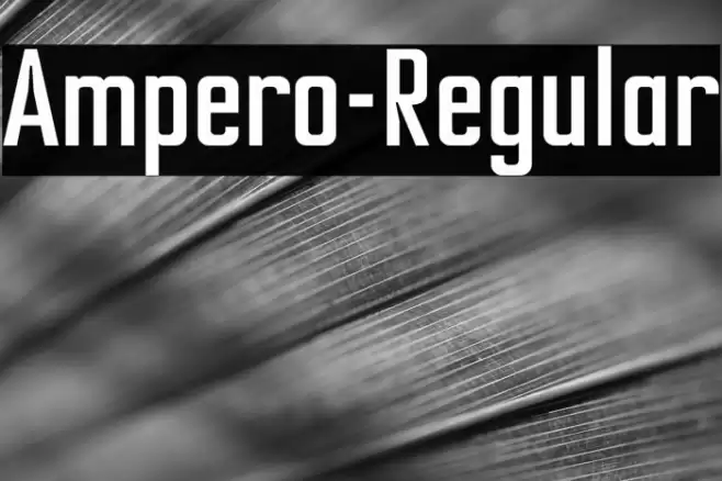 Ampero-Regular Font examples