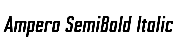 Ampero SemiBold Italic  font caratteri gratis