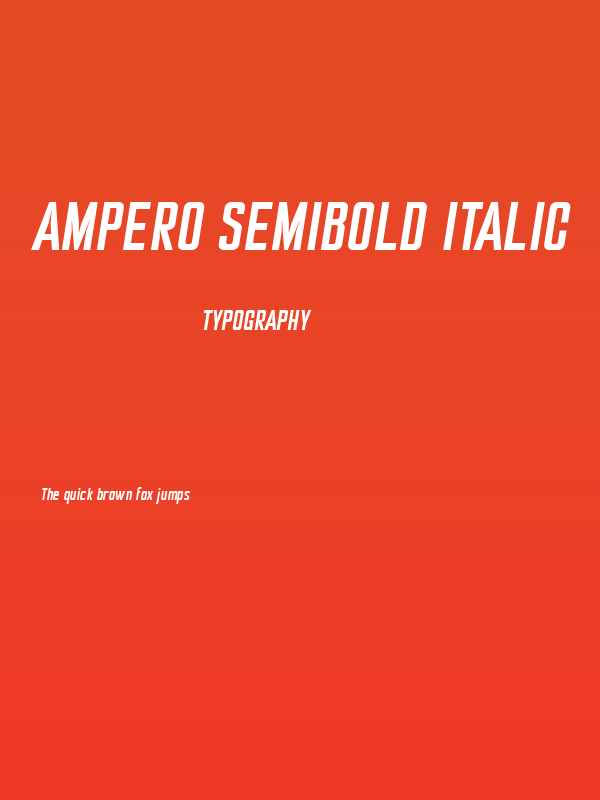 Ampero SemiBold Italic Poster