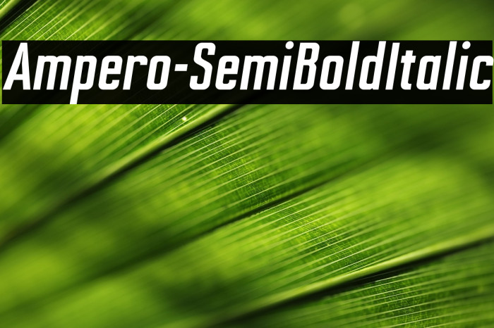 Ampero-SemiBoldItalic Example 1