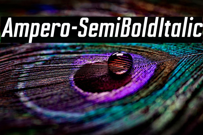 Ampero-SemiBoldItalic Example 2