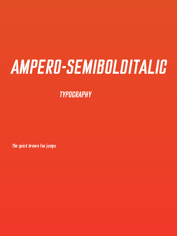 Ampero-SemiBoldItalic Poster