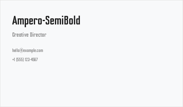 Ampero-SemiBold Business Card