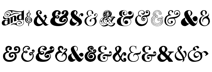 Ampersand Font LOWERCASE