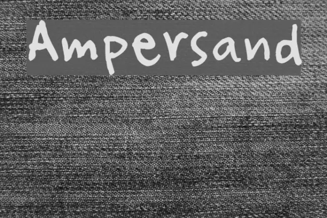 Ampersand Font examples