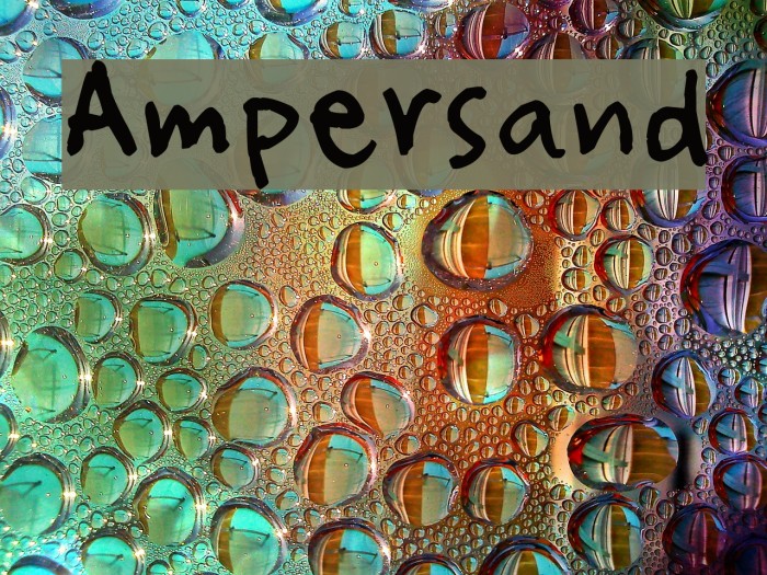 Ampersand Font examples