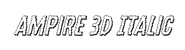 Ampire 3D Italic  les polices de caractères gratuit tlcharger
